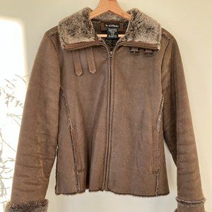 Vintage Le Chateau leather aviator jacket